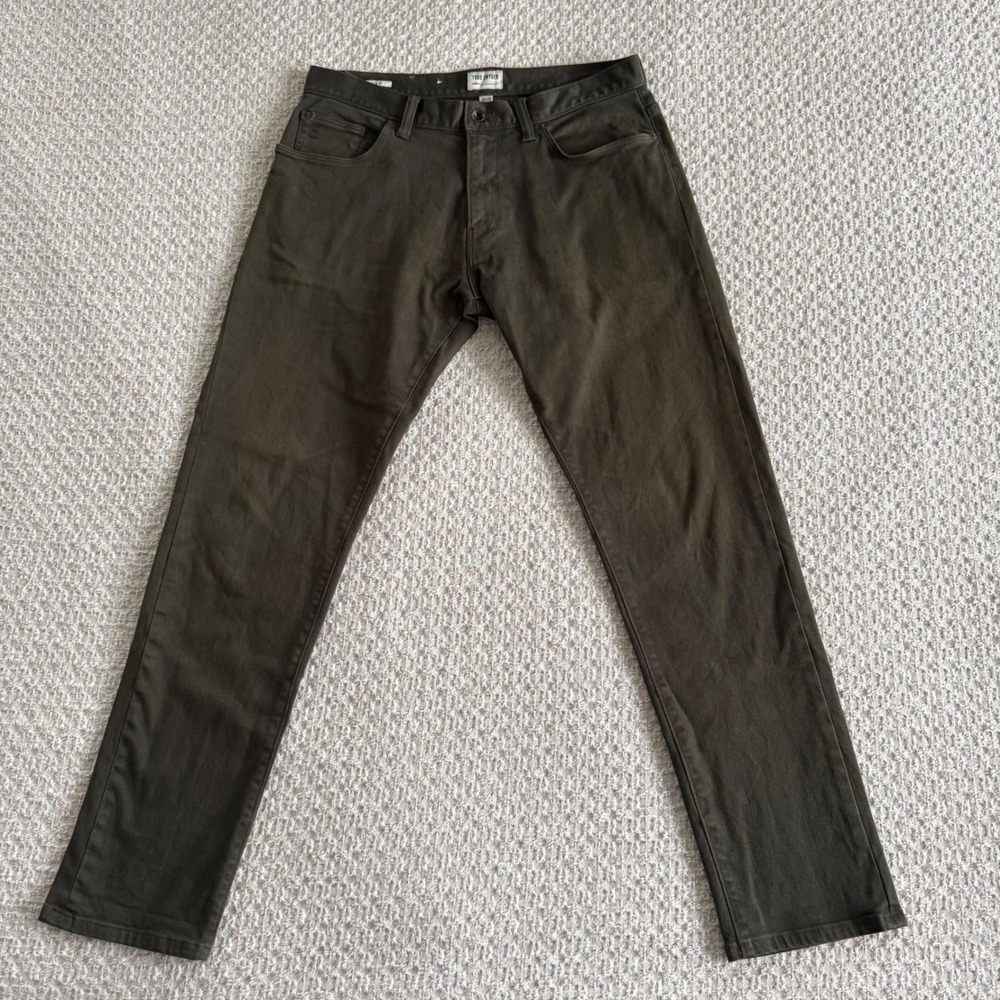 Todd Snyder Straight Slim Fit Five Pocket Chino Pants Olive Vine Men's Sz 31x30